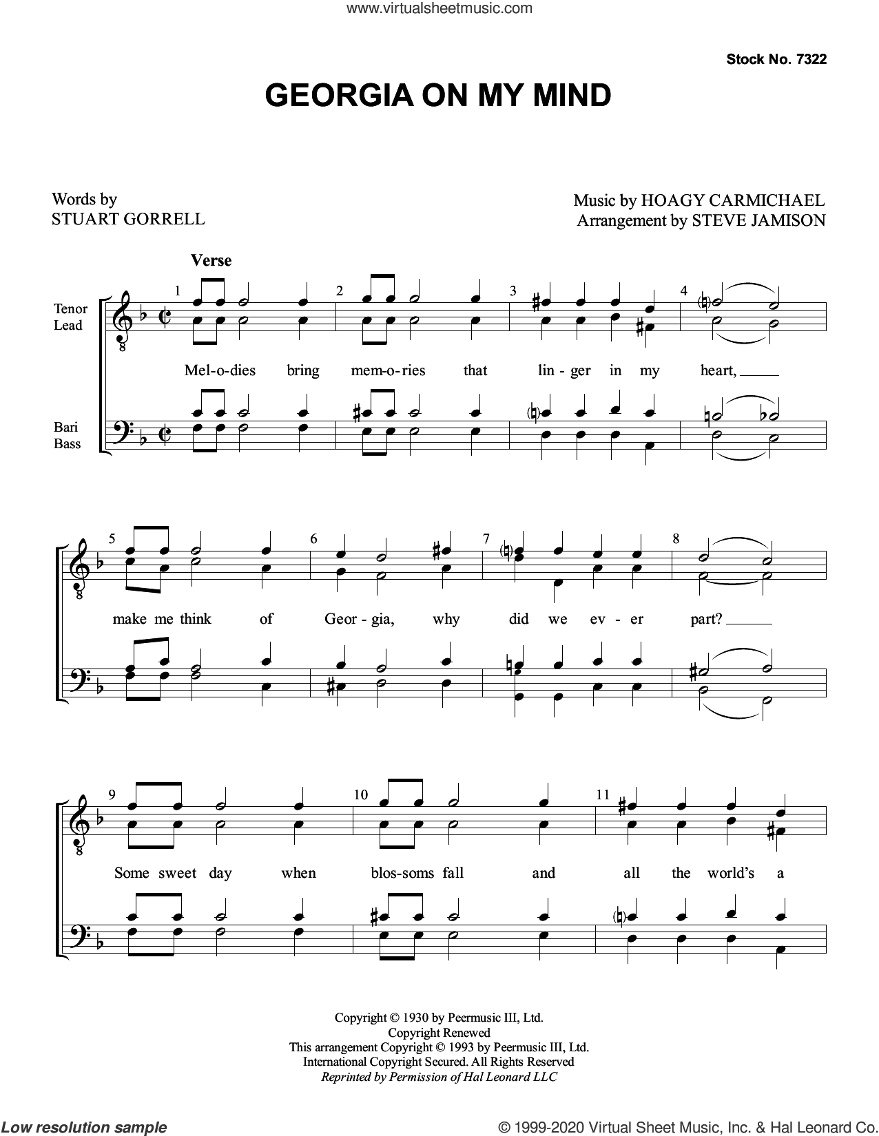 Georgia on My Mind (arr. Steve Jamison)