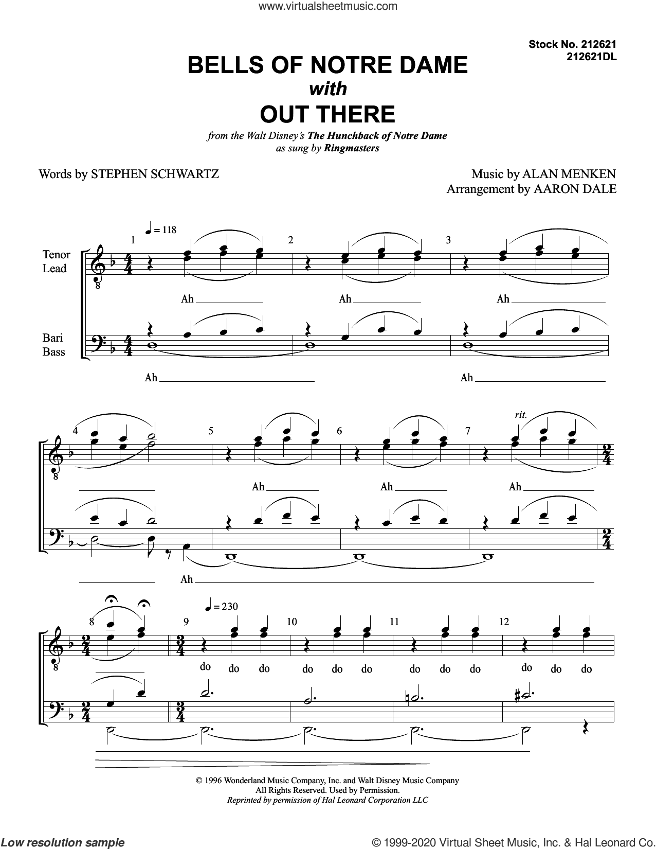 The Bells Of Notre Dame (with Out There) (arr. Aaron Dale)