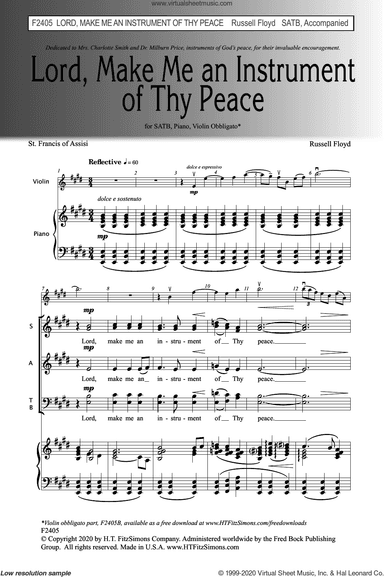 Lord, Make Me An Instrument Of Thy Peace