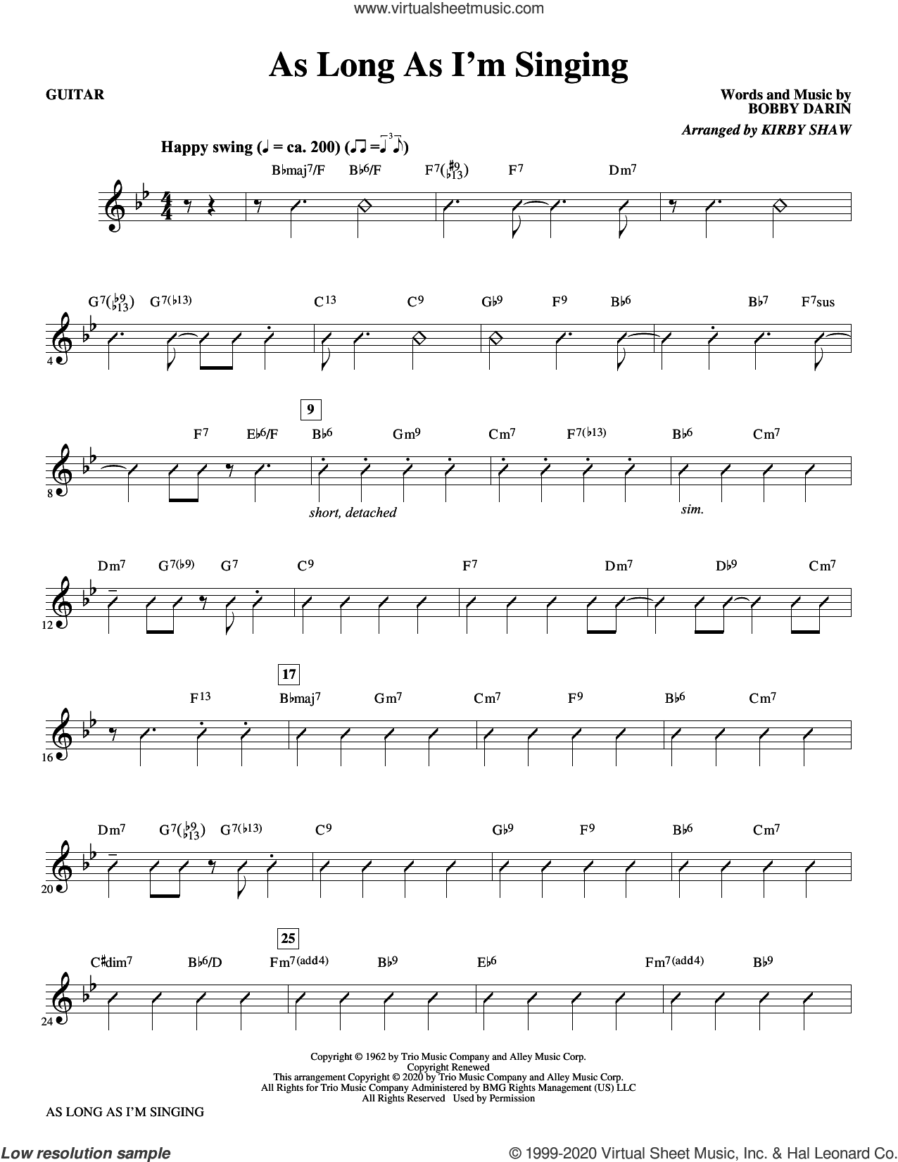 As Long As I'm Singing (arr. Kirby Shaw)