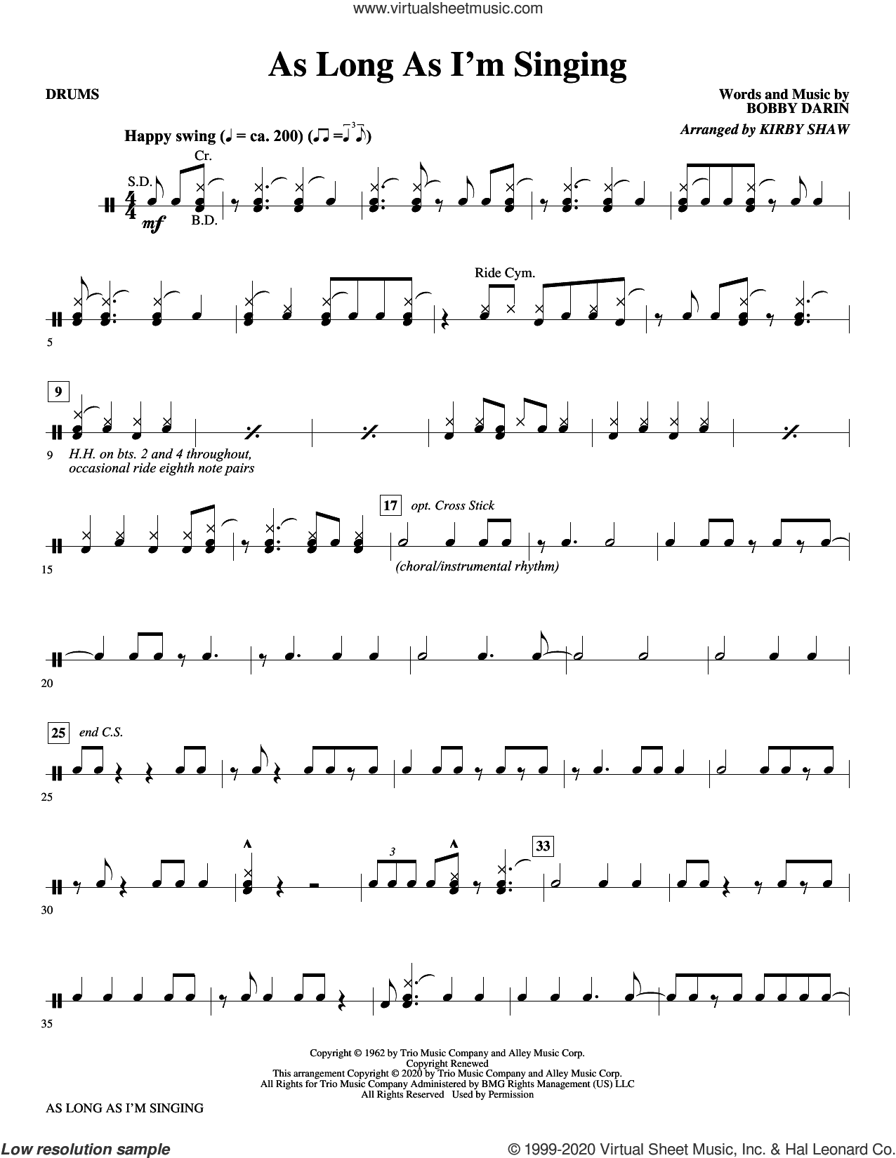 As Long As I'm Singing (arr. Kirby Shaw)