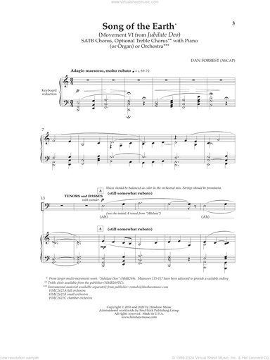 Song Of The Earth (Movement VI) (from Jubilate Deo)