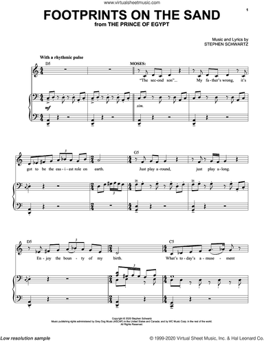 Footprints On The Sand (from The Prince Of Egypt: A New Musical)