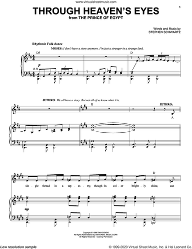 Through Heaven's Eyes (from The Prince Of Egypt: A New Musical)