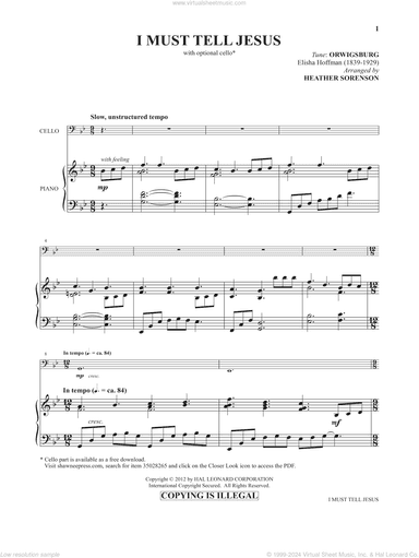 I Must Tell Jesus (from Images: Sacred Piano Reflections)