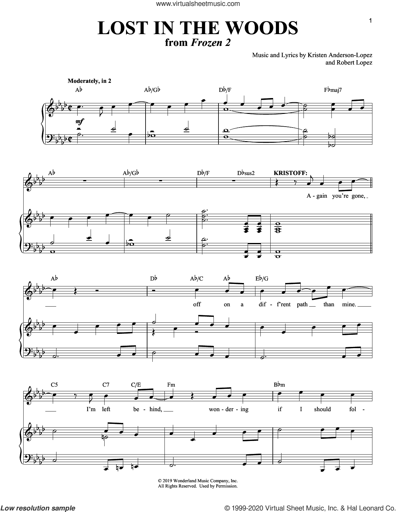 Lost In The Woods (from Disney's Frozen 2)