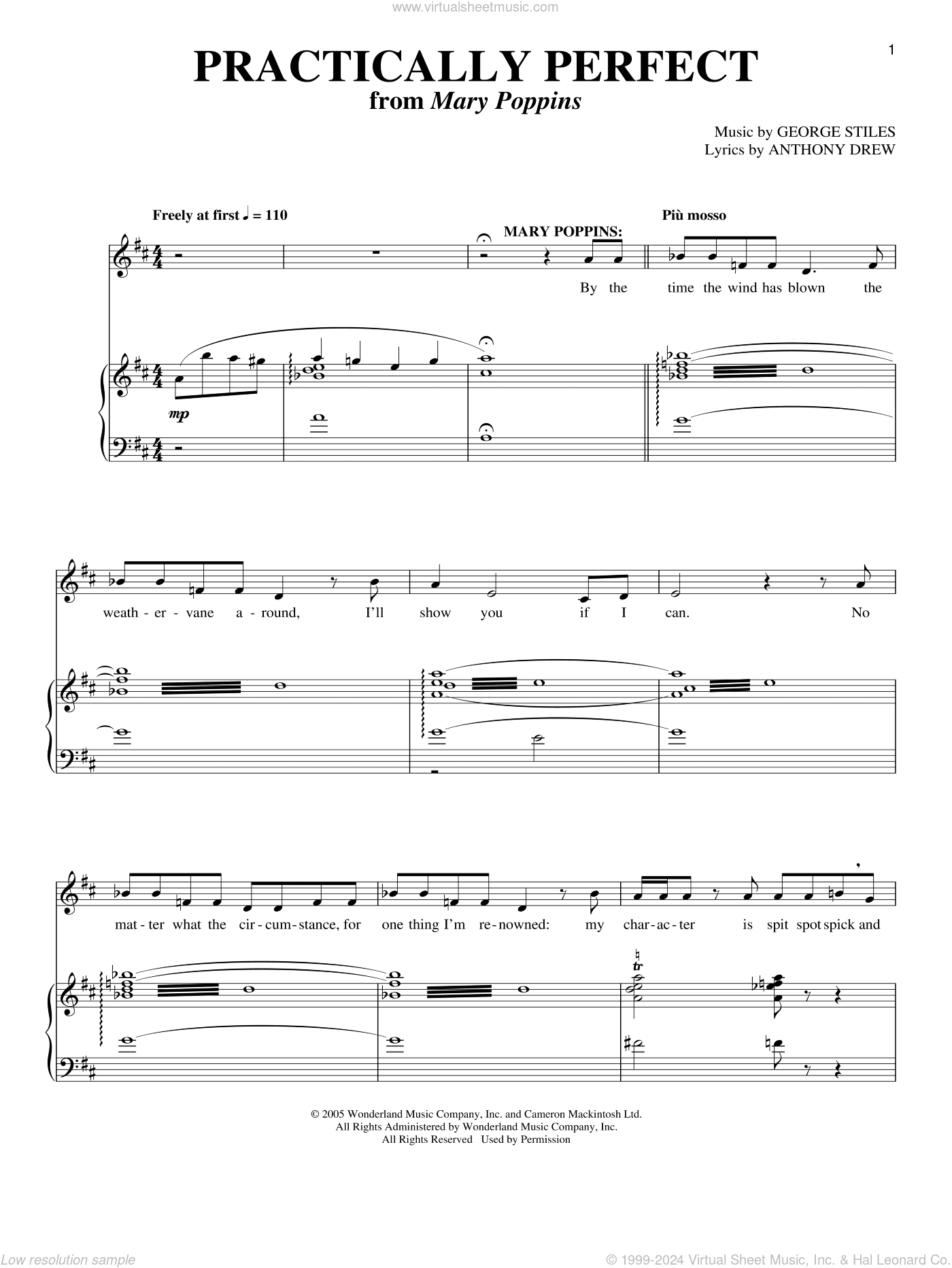 Practically Perfect (from Mary Poppins: The New Musical)