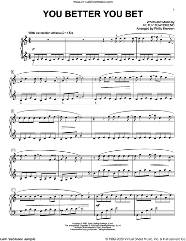 You Better You Bet [Classical version] (arr. Phillip Keveren)