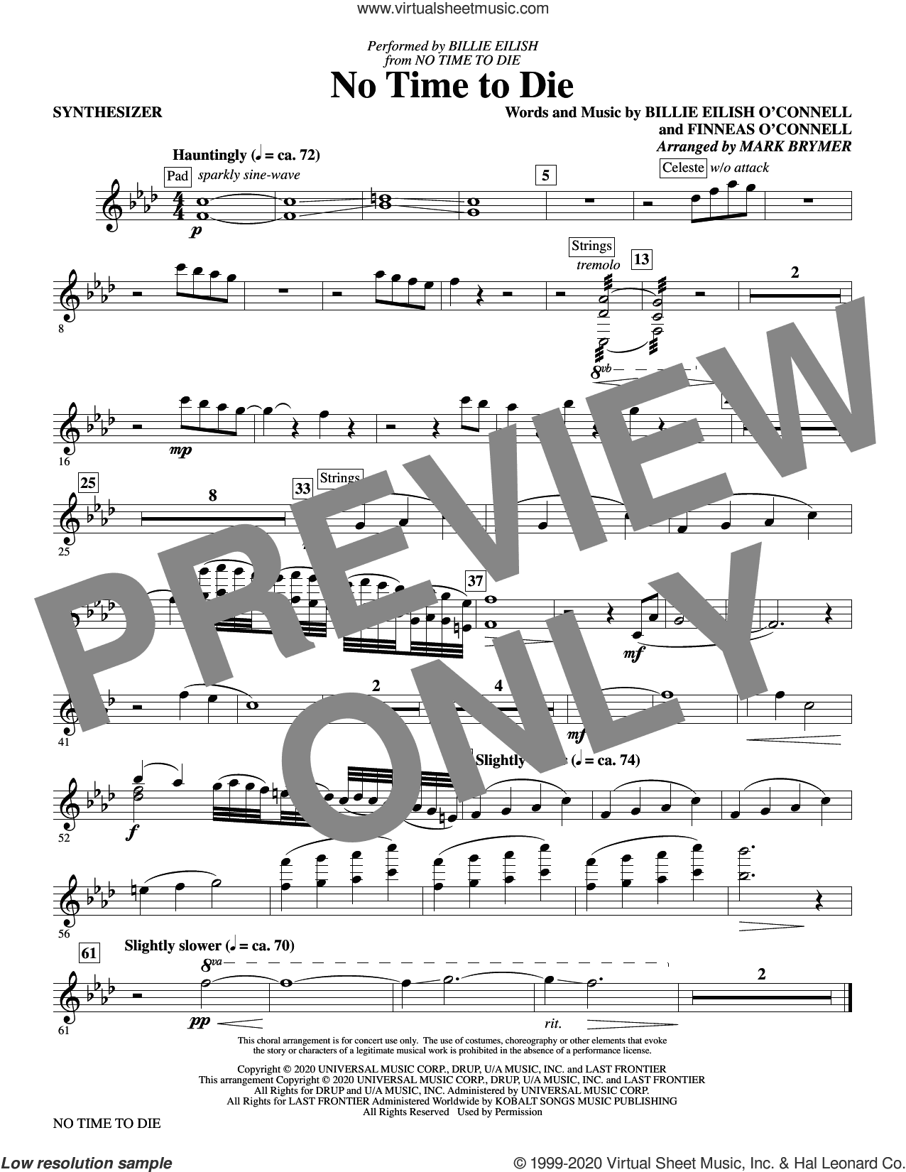 No Time to Die (arr. Mark Brymer) (complete set of parts)