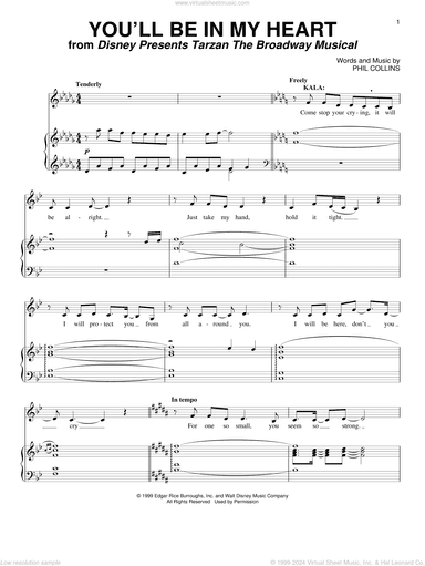 You'll Be In My Heart (from Tarzan: The Broadway Musical)