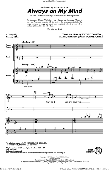 Always On My Mind (arr. Ed Lojeski)
