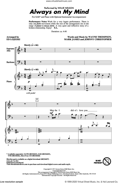 Always On My Mind (arr. Ed Lojeski)