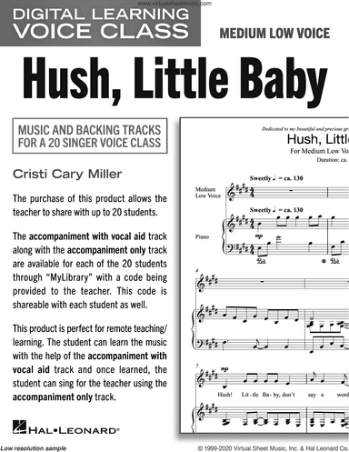 Hush, Little Baby (Medium Low Voice) (includes Audio)