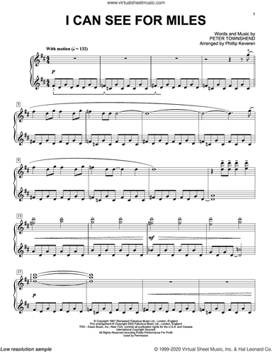 I Can See For Miles [Classical version] (arr. Phillip Keveren)
