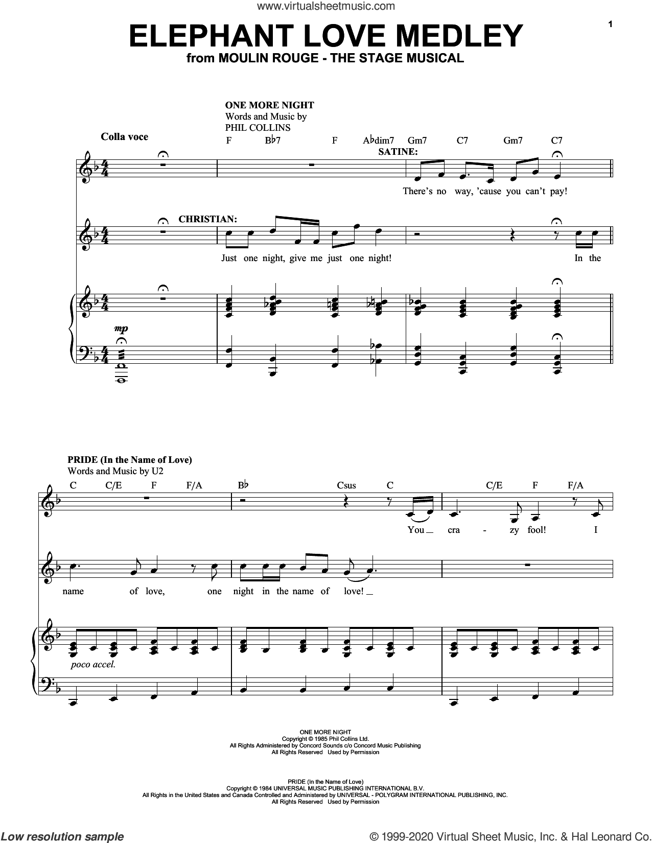 Elephant Love Medley (from Moulin Rouge! The Musical)