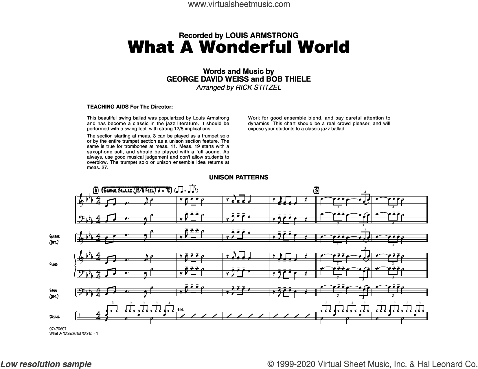 What a Wonderful World (arr. Rick Stitzel)