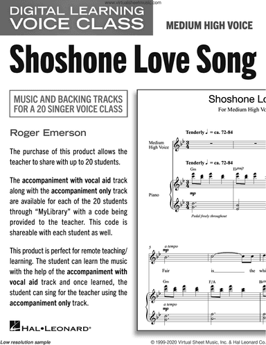 Shoshone Love Song (Medium High Voice) (includes Audio)