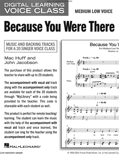 Because You Were There (Medium Low Voice) (includes Audio)