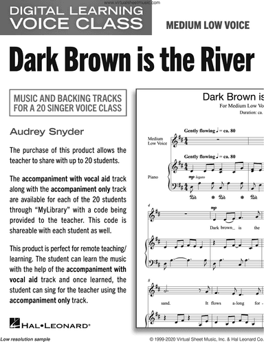 Dark Brown Is The River (Medium Low Voice) (includes Audio)