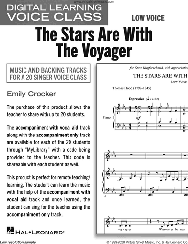 The Stars Are With The Voyager (Medium Low Voice) (includes Audio)