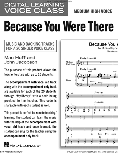 Because You Were There (Medium High Voice) (includes Audio)