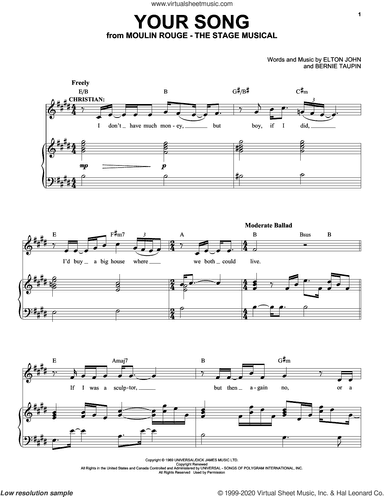 Your Song (from Moulin Rouge! The Musical)