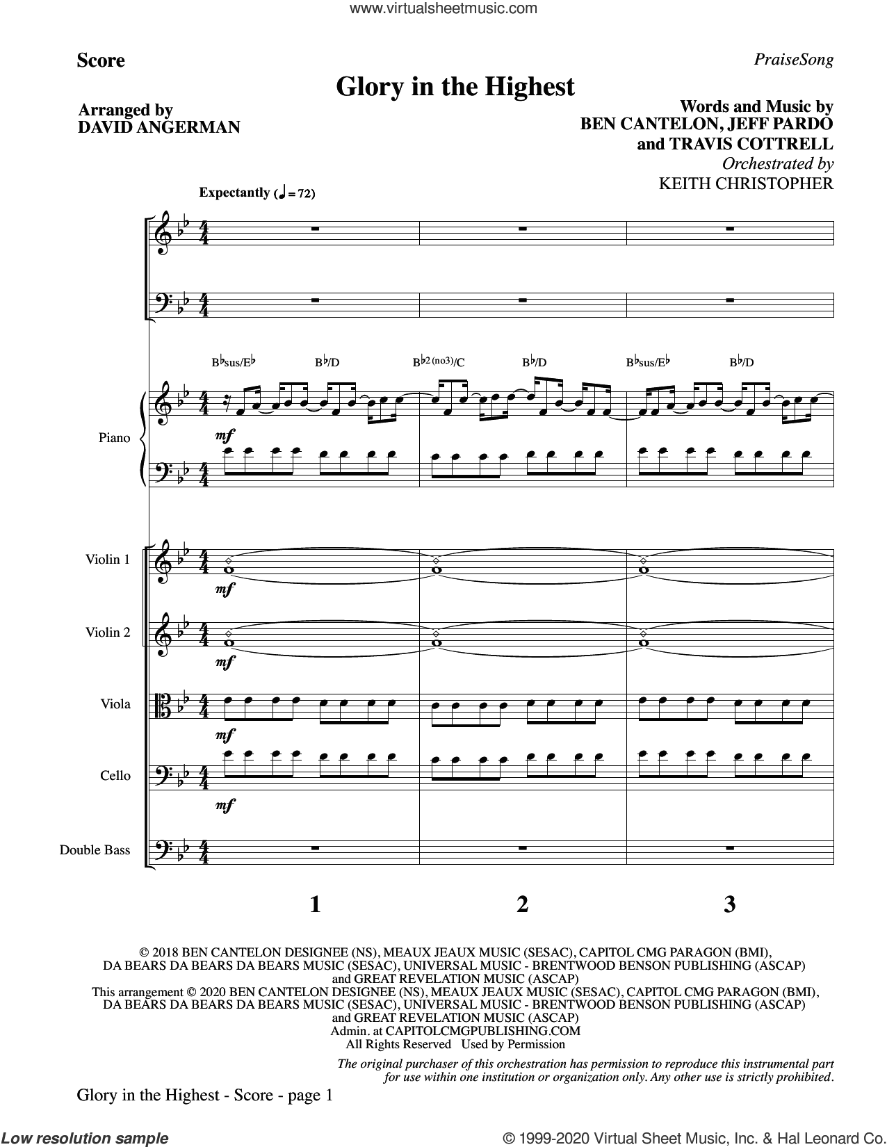 Glory In The Highest (arr. David Angerman)