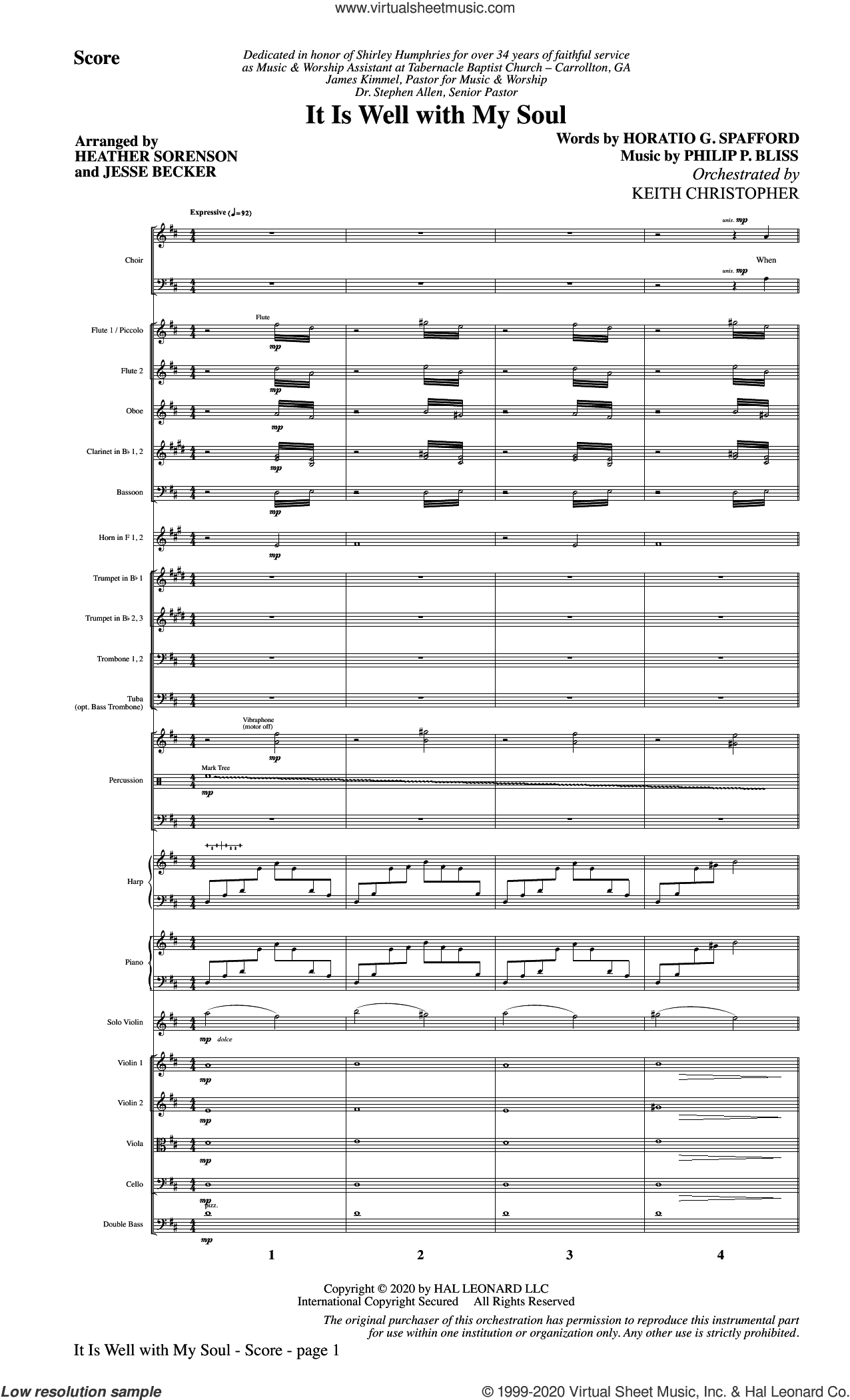 It Is Well with My Soul (arr. Heather Sorenson and Jesse Becker)