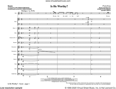 Is He Worthy? (Chamber Orchestra) (arr. Heather Sorenson)