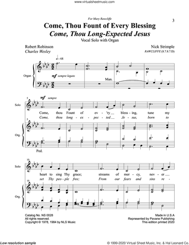 Come, Thou Fount of Every Blessing (with "Come, Thou Long-Expected Jesus")
