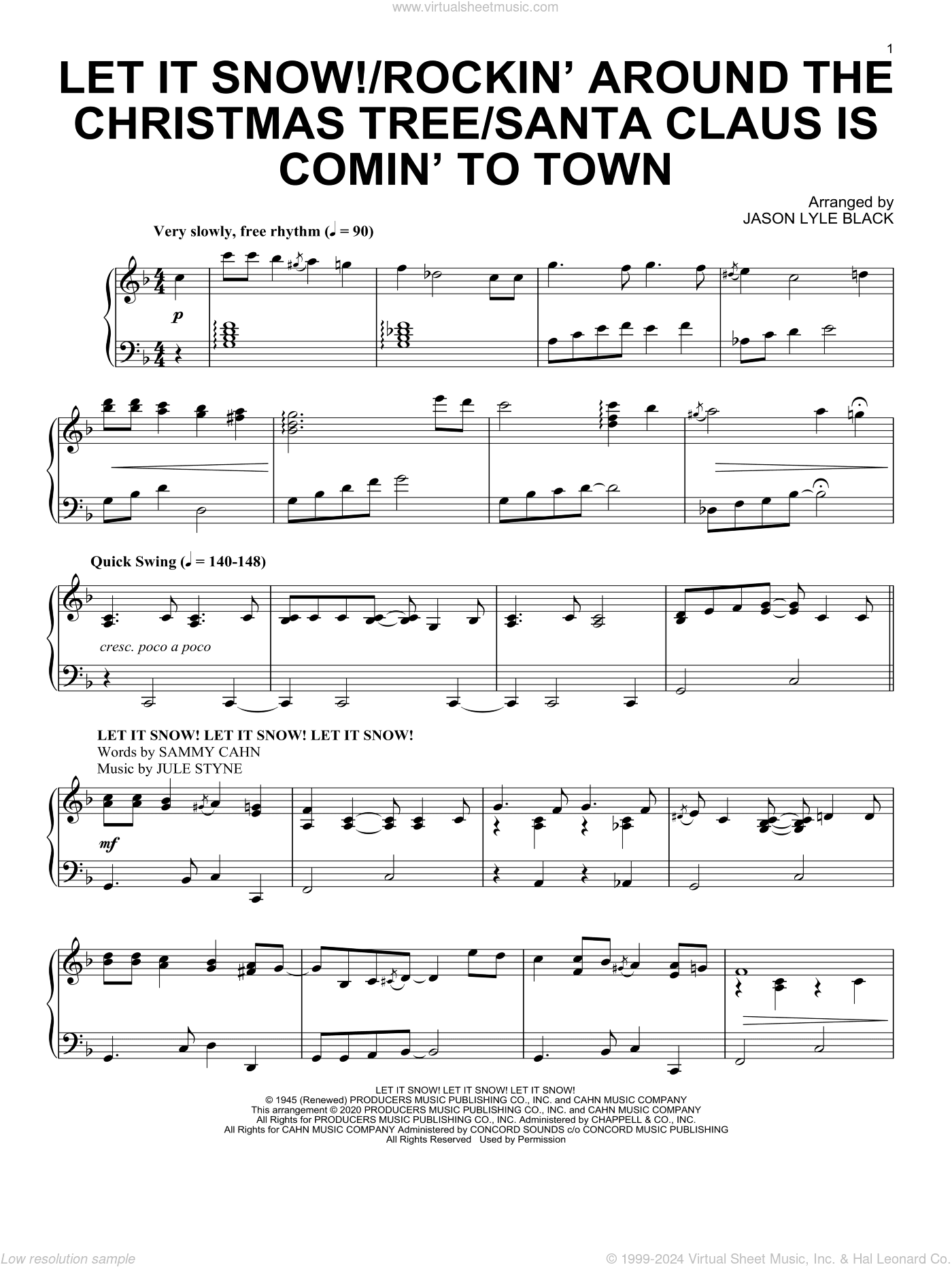 Let It Snow!/Rockin' Around the Christmas Tree/Santa Claus Is Comin' To Town