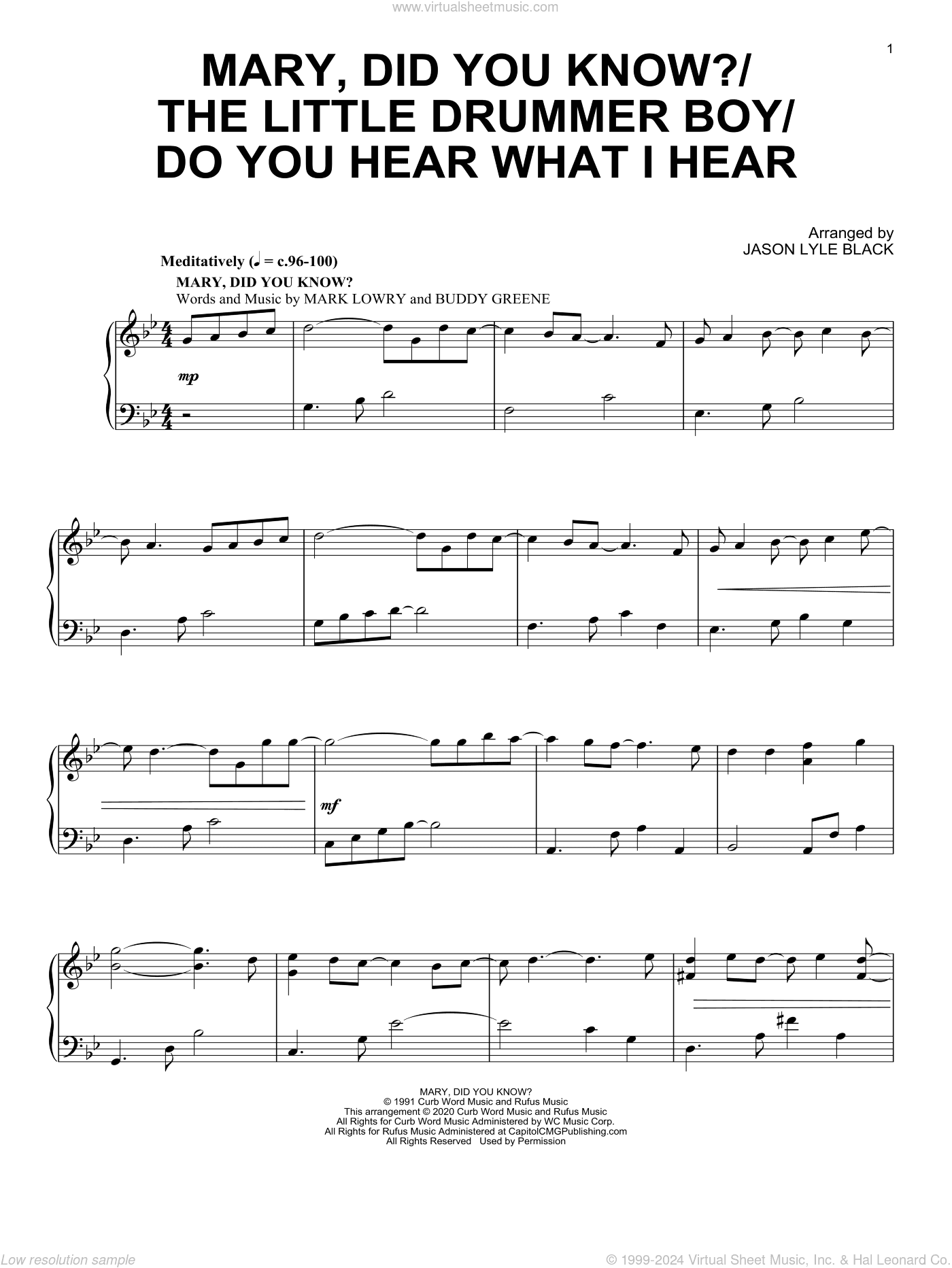 Mary, Did You Know?/The Little Drummer Boy/Do You Hear What I Hear