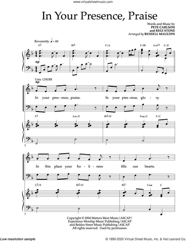 In Your Presence, Praise (arr. Russell Mauldin)