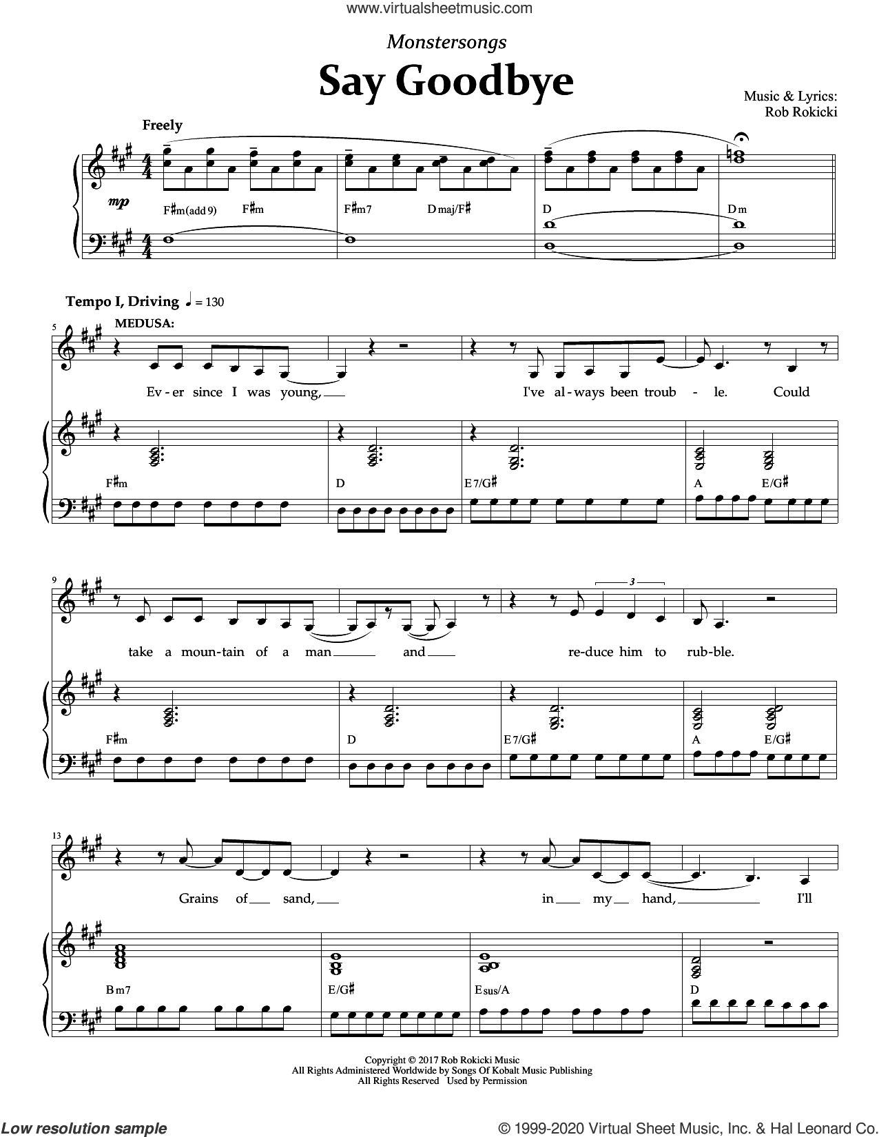 Say Goodbye (from Monstersongs)