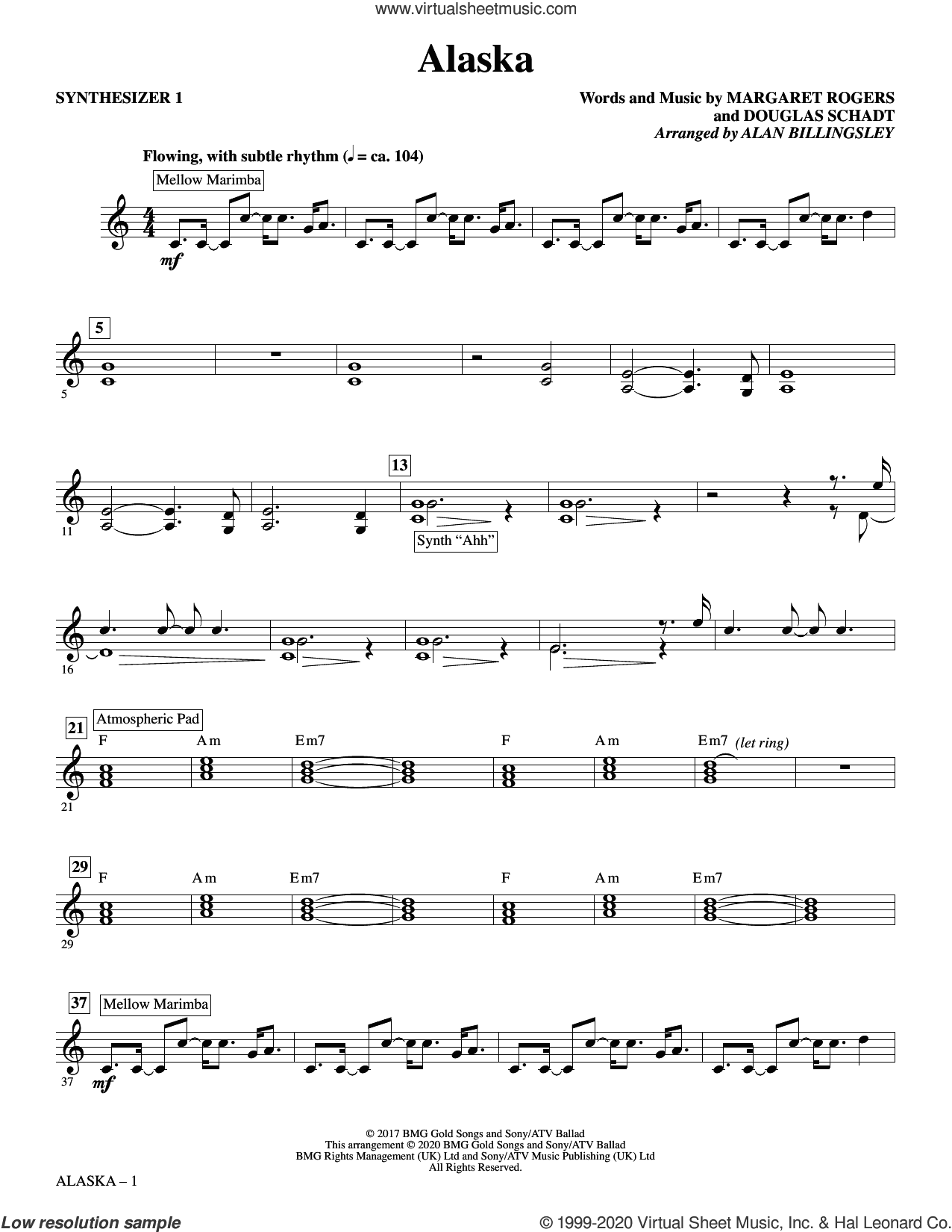Alaska (arr. Alan Billingsley) (complete set of parts)