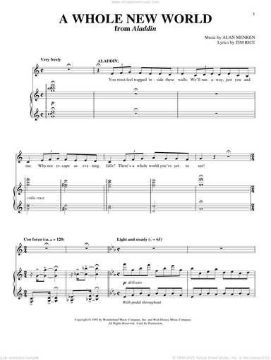 A Whole New World (from Aladdin: The Broadway Musical)
