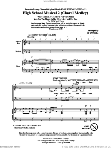 High School Musical 2 (Choral Medley)