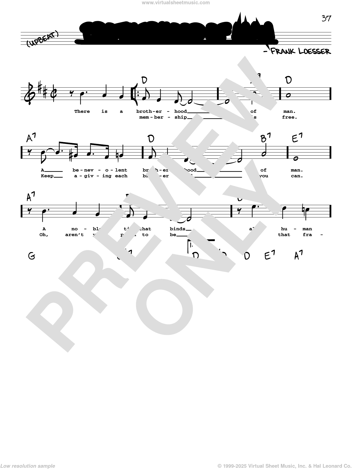 Brotherhood Of Man (High Voice) (from How To Succeed In Business Without Really Trying)