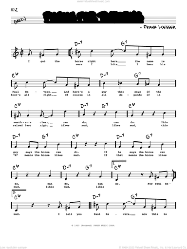 Fugue For Tinhorns (High Voice)