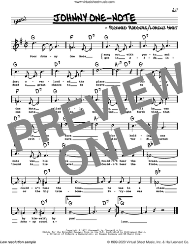 Johnny One-Note (High Voice) (from Babes In Arms)