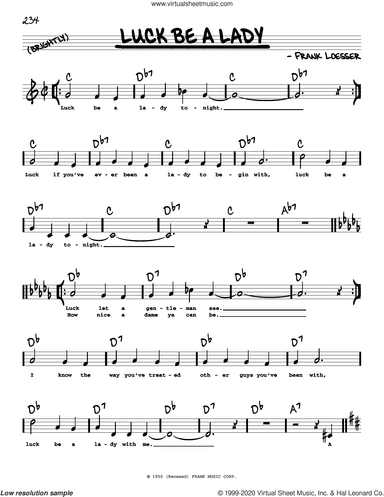 Luck Be A Lady (High Voice) (from Guys And Dolls)