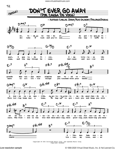 Don't Ever Go Away (Por Causa De Voce) (High Voice)