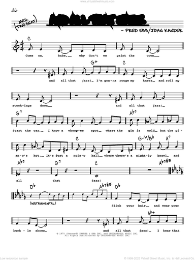 And All That Jazz (from Chicago) (High Voice)