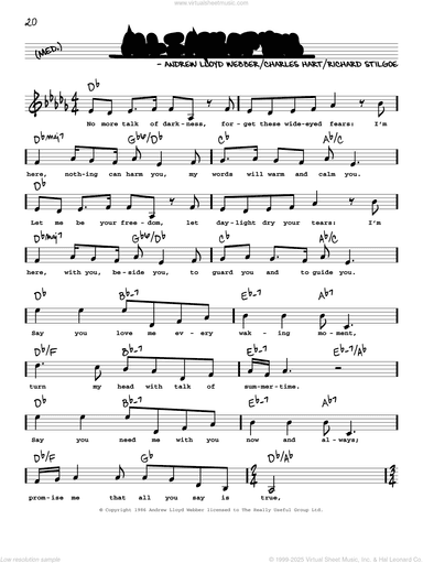 All I Ask Of You (from Phantom Of The Opera) (High Voice)