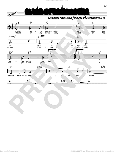 Climb Ev'ry Mountain (from The Sound Of Music) (High Voice)