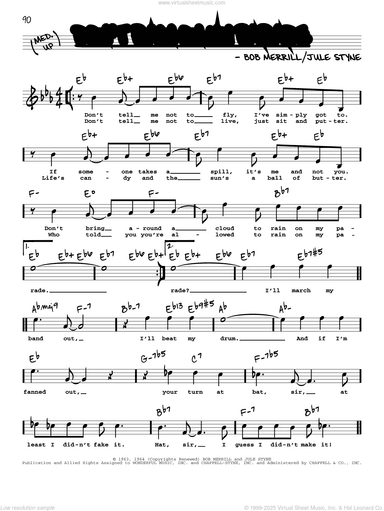 Don't Rain On My Parade (from Funny Girl) (High Voice)