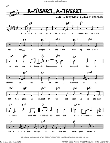 A-Tisket, A-Tasket (High Voice)