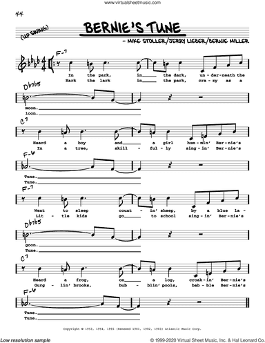 Bernie's Tune (High Voice)