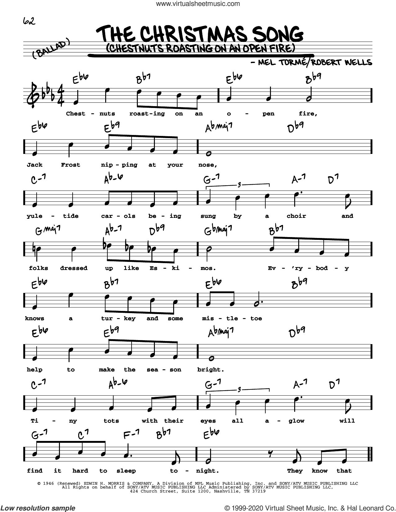 The Christmas Song (Chestnuts Roasting On An Open Fire) (High Voice)