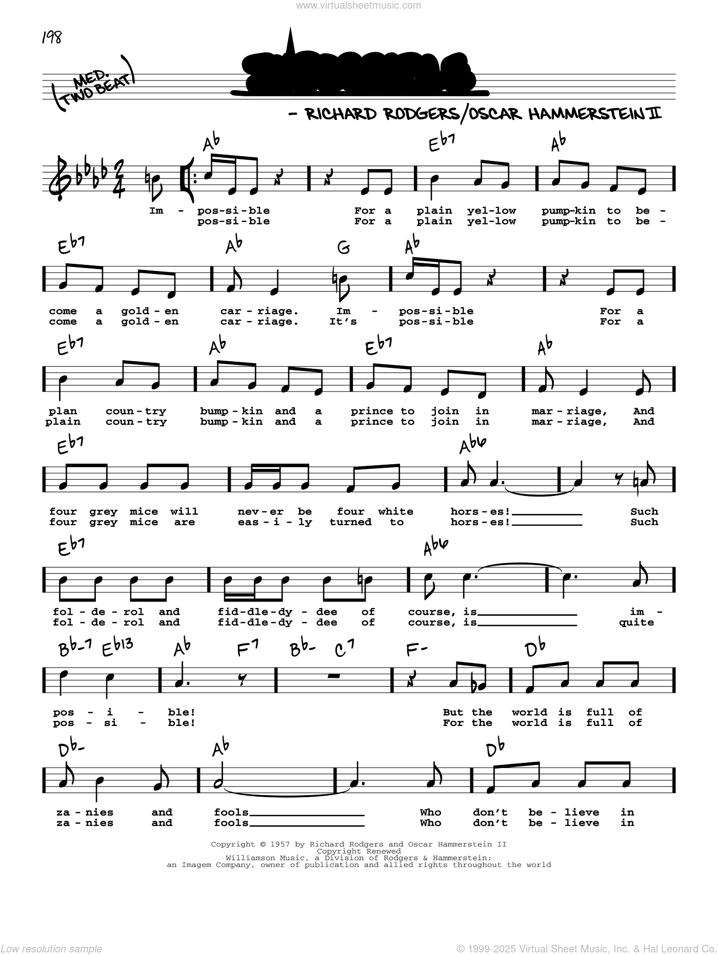 Impossible (High Voice) (from Cinderella)